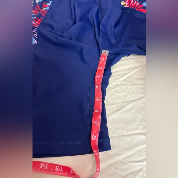 Halcurt Women's Navy Floral Long Sleeve Swimsuit # A2 - Picture 13 of 16